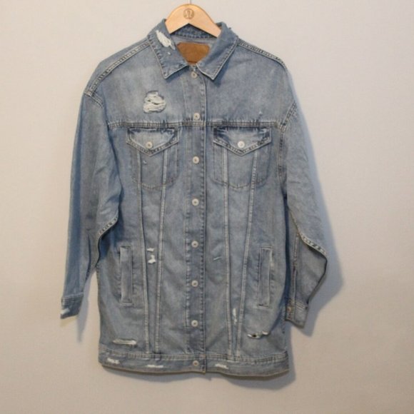 American Eagle Oversized Boyfriend Long Denim Jean - Picture 2 of 9